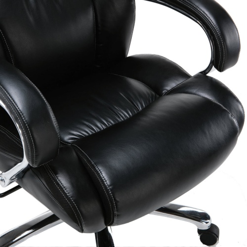 Кресло руководителя Brabix Premium Status HD-003 до 250 кг, кожа, черное 531821 фото 5